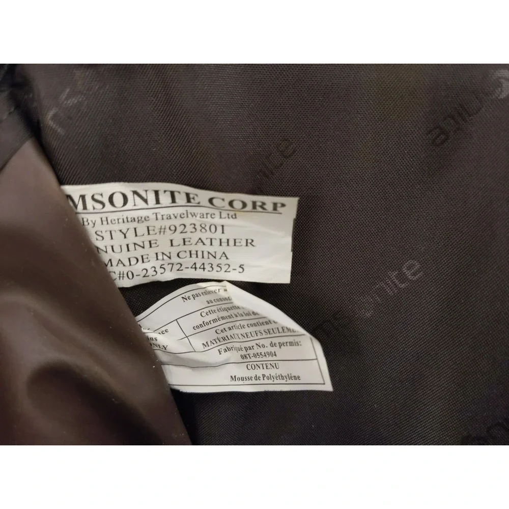 Samsonite Brown Leather Laptop Briefcase Business Bag Organizer‎ Expandable